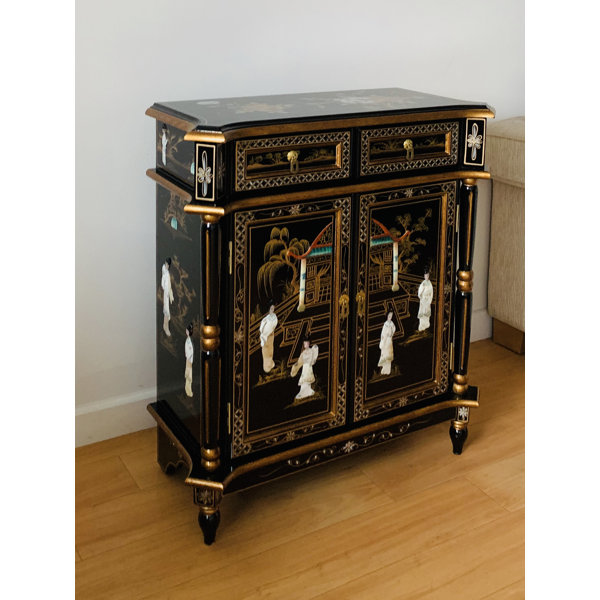 Black lacquer deals china cabinet